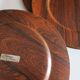 Set of 12 plywood rosewood and teak plates by mossback, Denmark 1960s