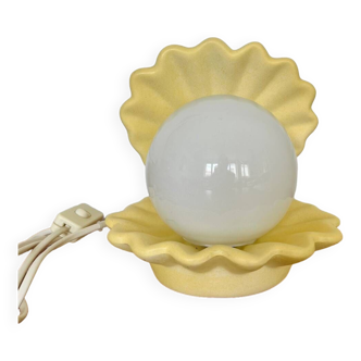Yellow ceramic shell lamp