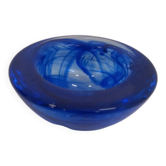 Murano glass ashtray blue