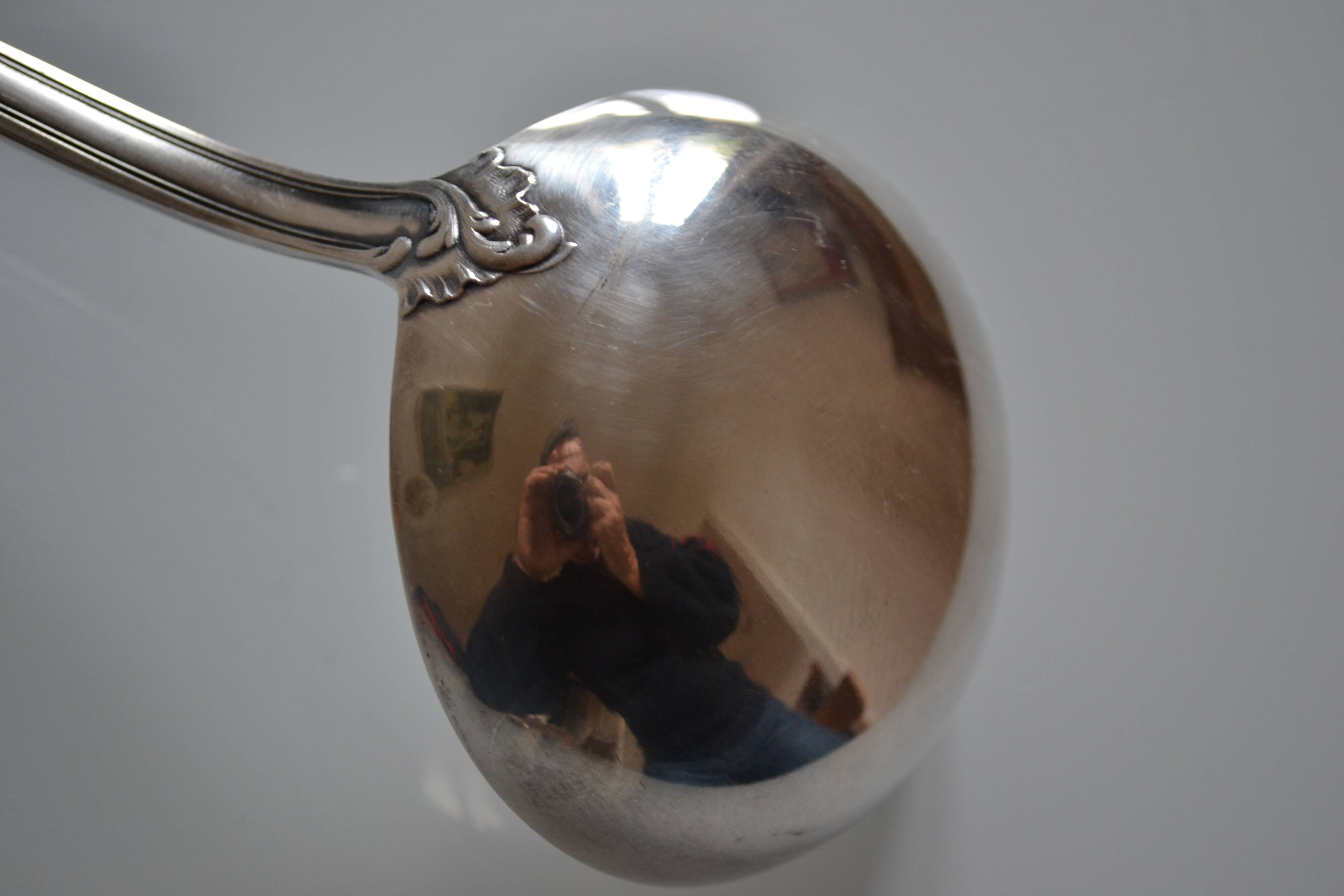 Silver metal ladle goldsmith frionnet francois