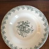 Set of 6 hollow plates gien iron earth