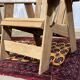 Pair of Indian teak armchairs