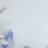 Vintage vintage floral decoration opaque glass vase 50 years