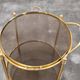 Hollywood Regency bar cart in bronze and smoked glass, 1950s