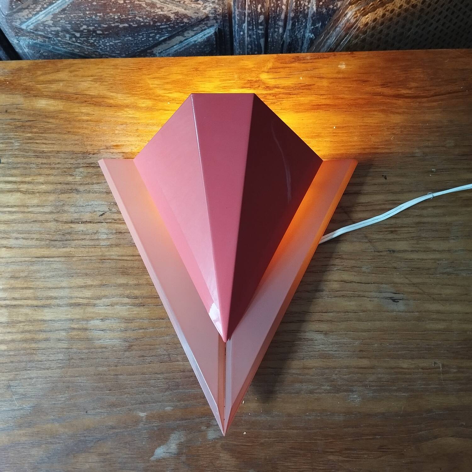 80s metal and plastic wall light