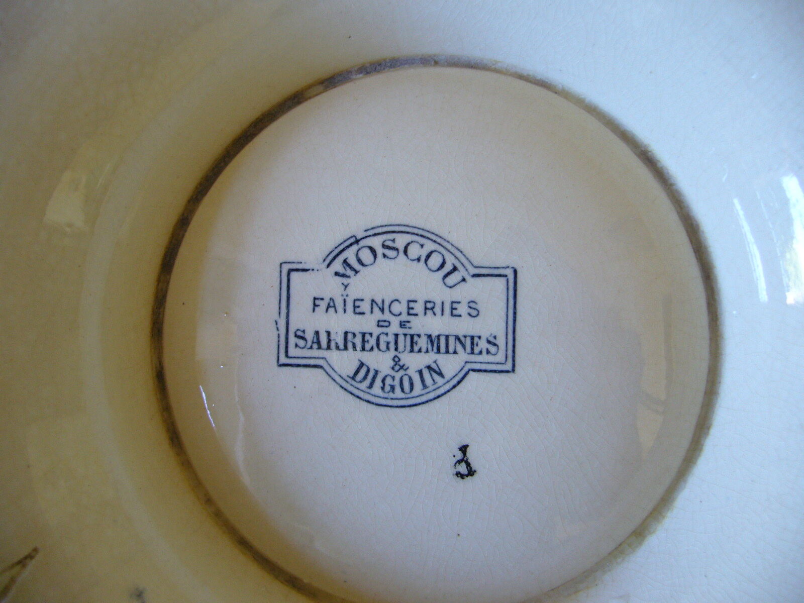 Former soup dish Digoin Sarreguemines