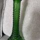 Vintage green glass Italian carafe