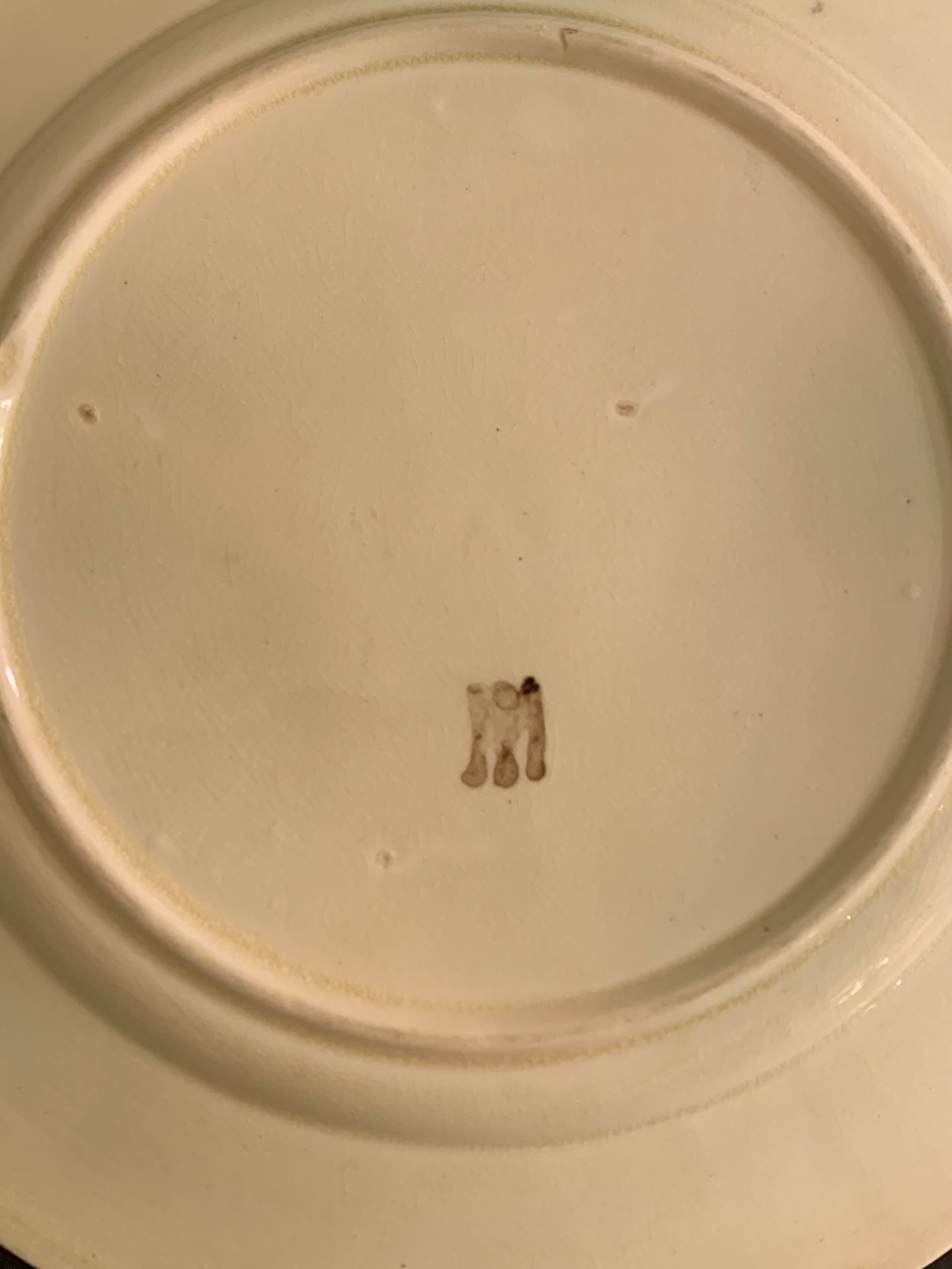 8 dessert plates in late 19th century dabbling