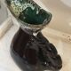 Sculptural pitcher Vallauris in glazed ceramic green and brown, France