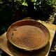 Wicker and brass table centrepiece in the style of Gabriella Crespi from the 1960s.