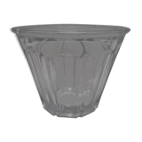 Old flared jam jar in moulded glass