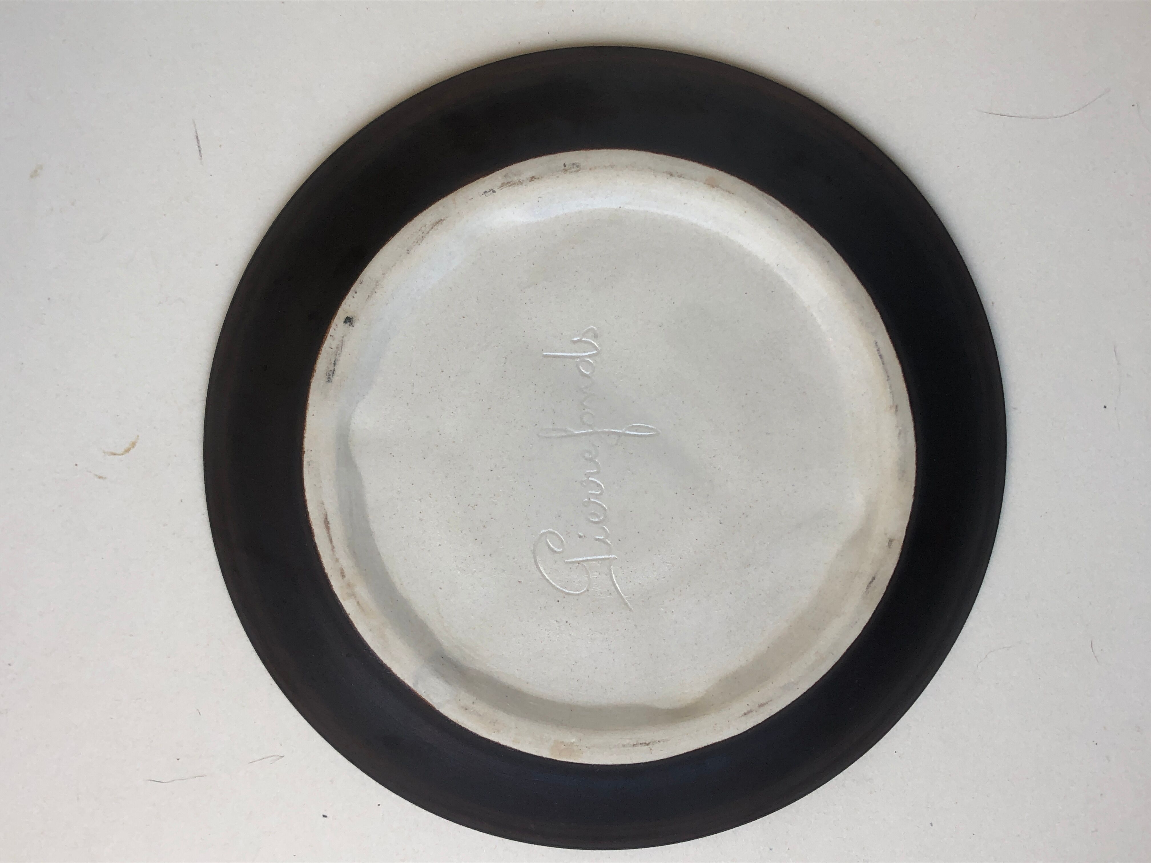 Set of 6 ceramic plates compartmentalized