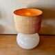 Opaline glass lamp with a rattan shade Anne Nilsson IKEA