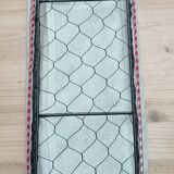 Bread basket in metal and fabric - 43 x 13 x 8 cm