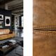 Canapé 3 places en cuir marron industriel vintage des années 1960, style mid-century modern