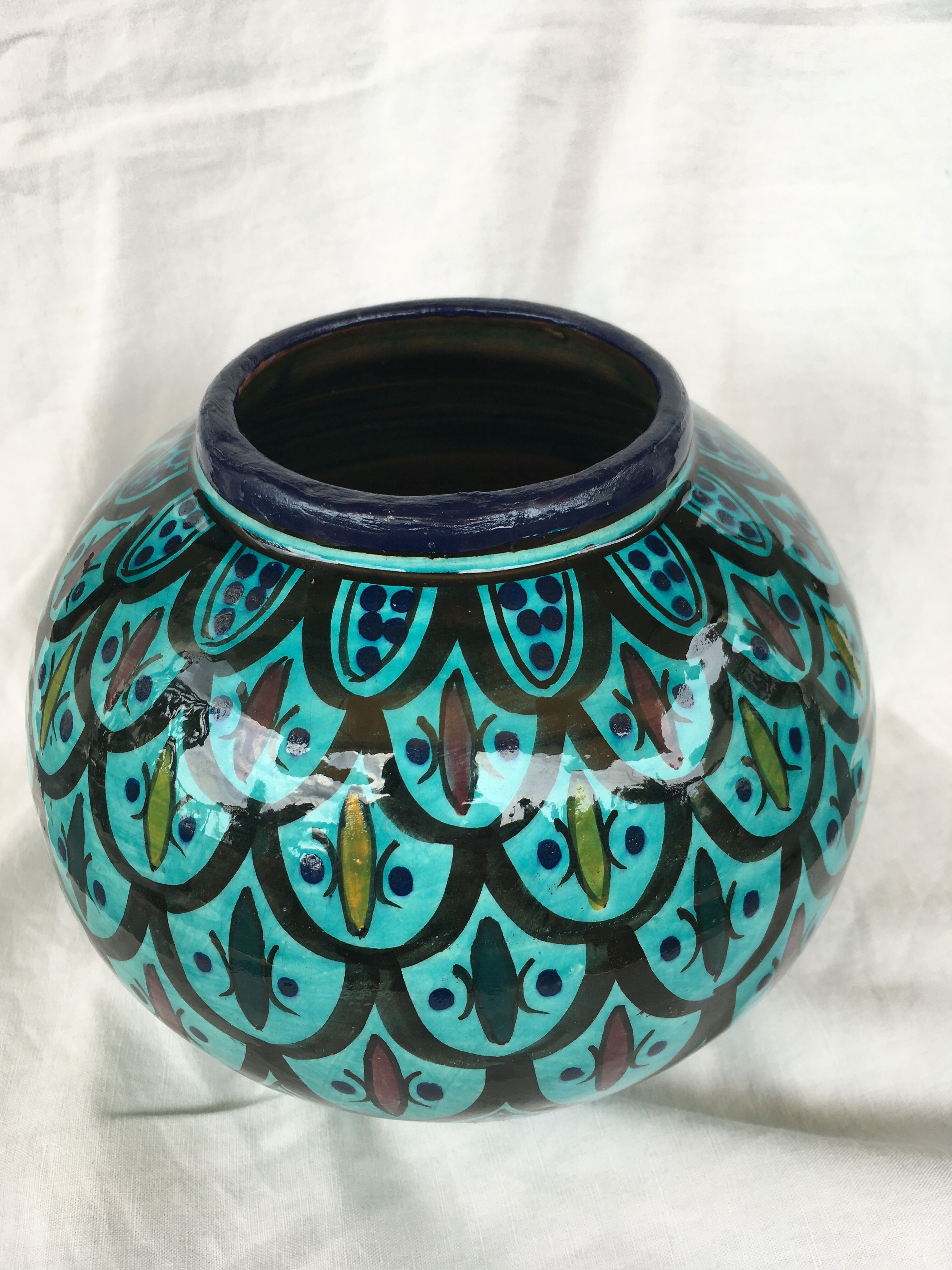 Moroccan ceramic vase
