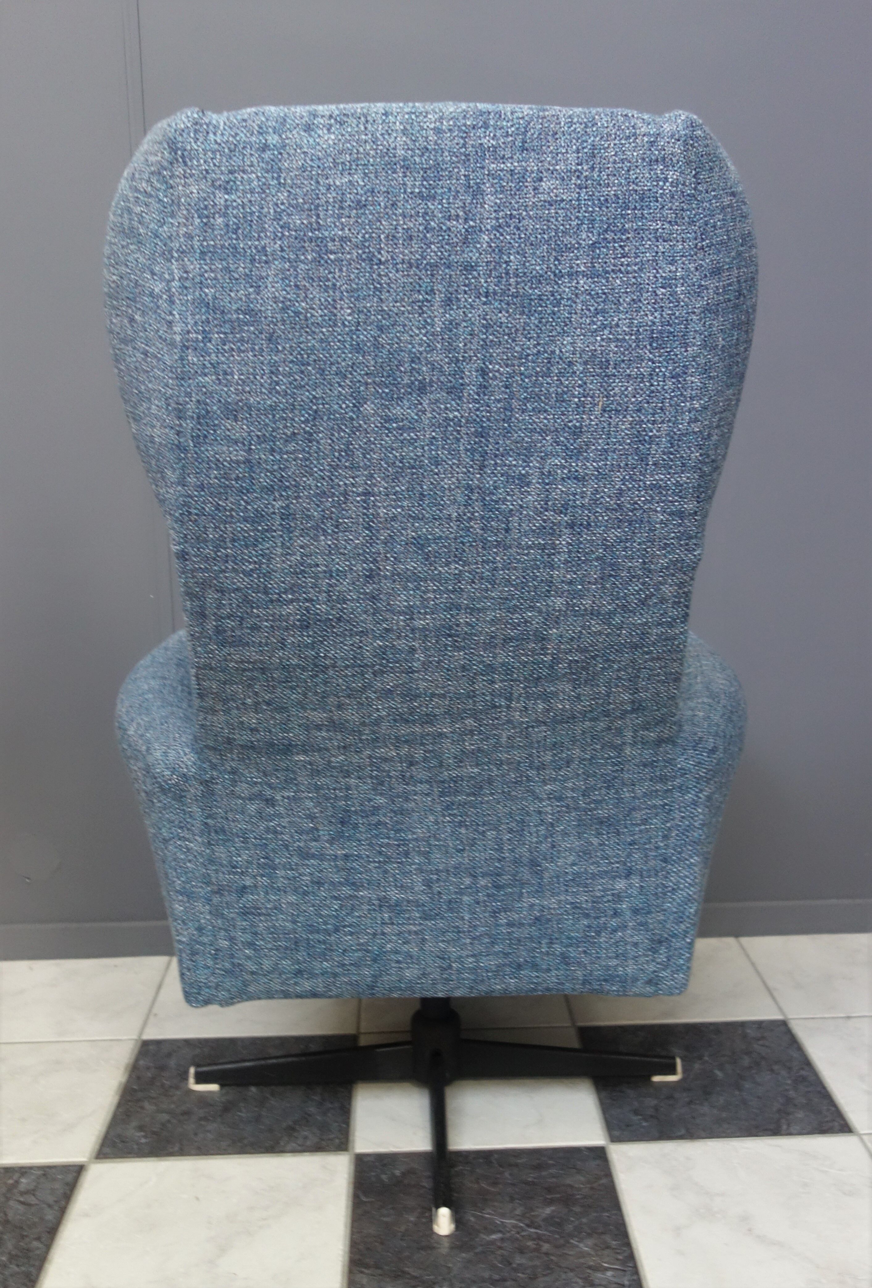 Blue Highback swivel chair 1960s