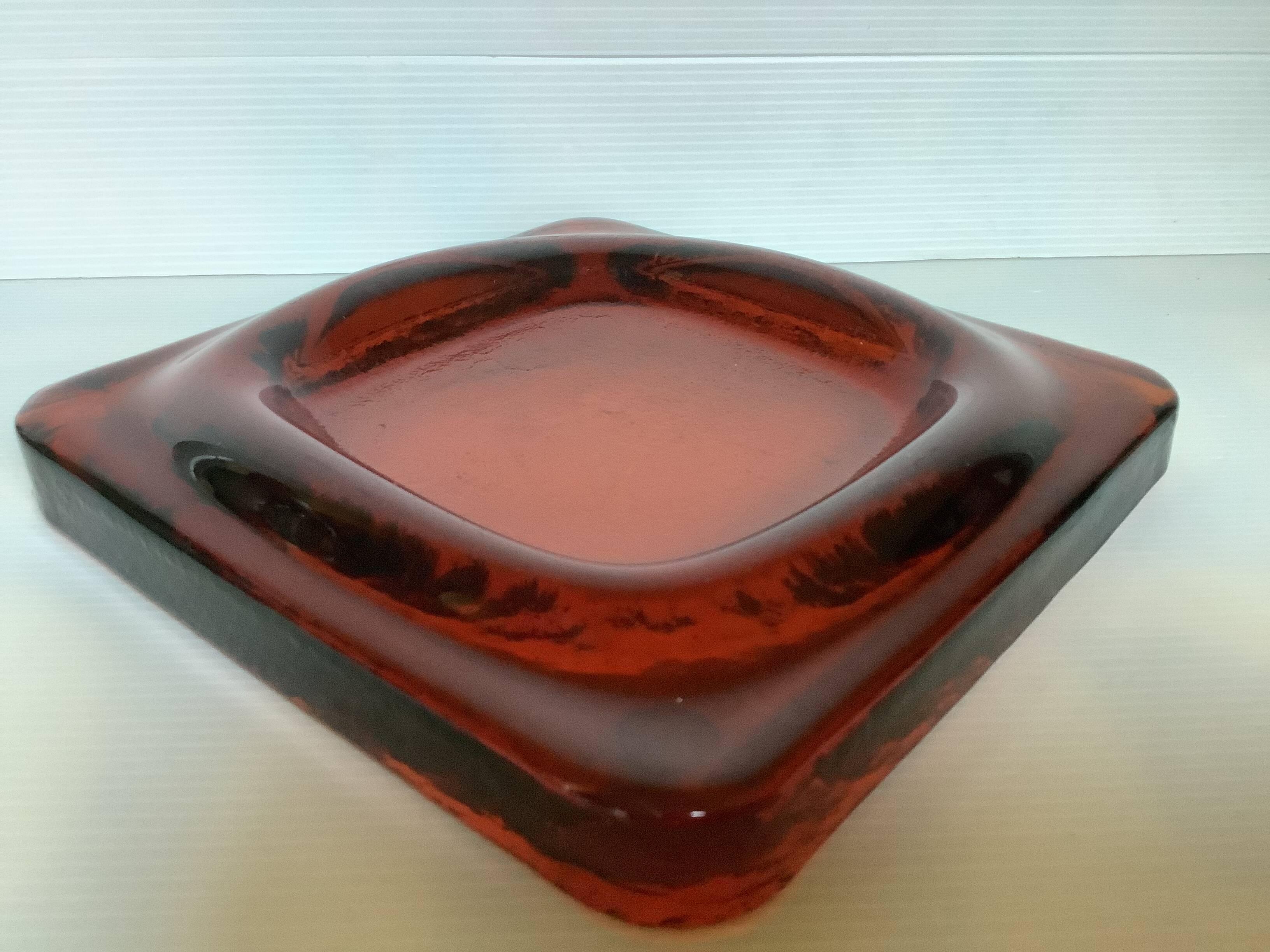 Square glass tray