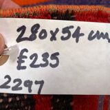 Old Turkish narrow Kilim Runner 280x54 cm shabby chic, vintage kelim