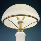 Large classic swirling Murano glass mushroom table lamp, Italy, 1970s