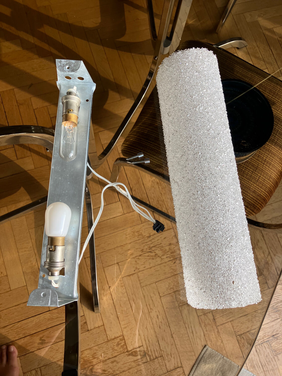 Vintage perspex wall lights