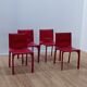 Set of 4 vintage leather chairs