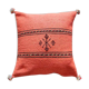 Handmade orange Berber cotton cushion