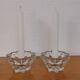 2 vintage crystal candle holders from Reims, France
