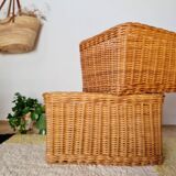 Pair of wicker baskets - planters