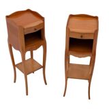 Pair of elegant narrow bedside tables.