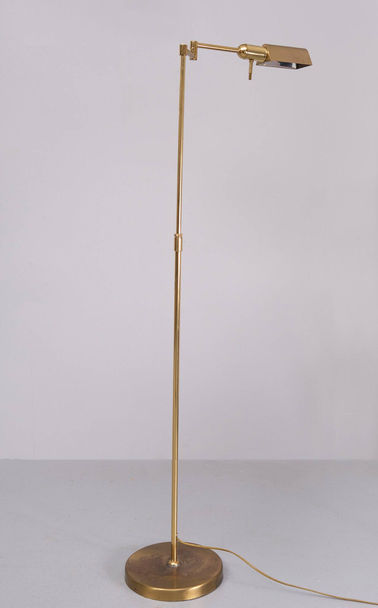 Herda Brass swing arm floor lamp 1980s