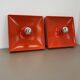 Set of 2 Cubic VERNER PANTON Style RED Wall Light by SÖLKEN Leuchten, 1970s