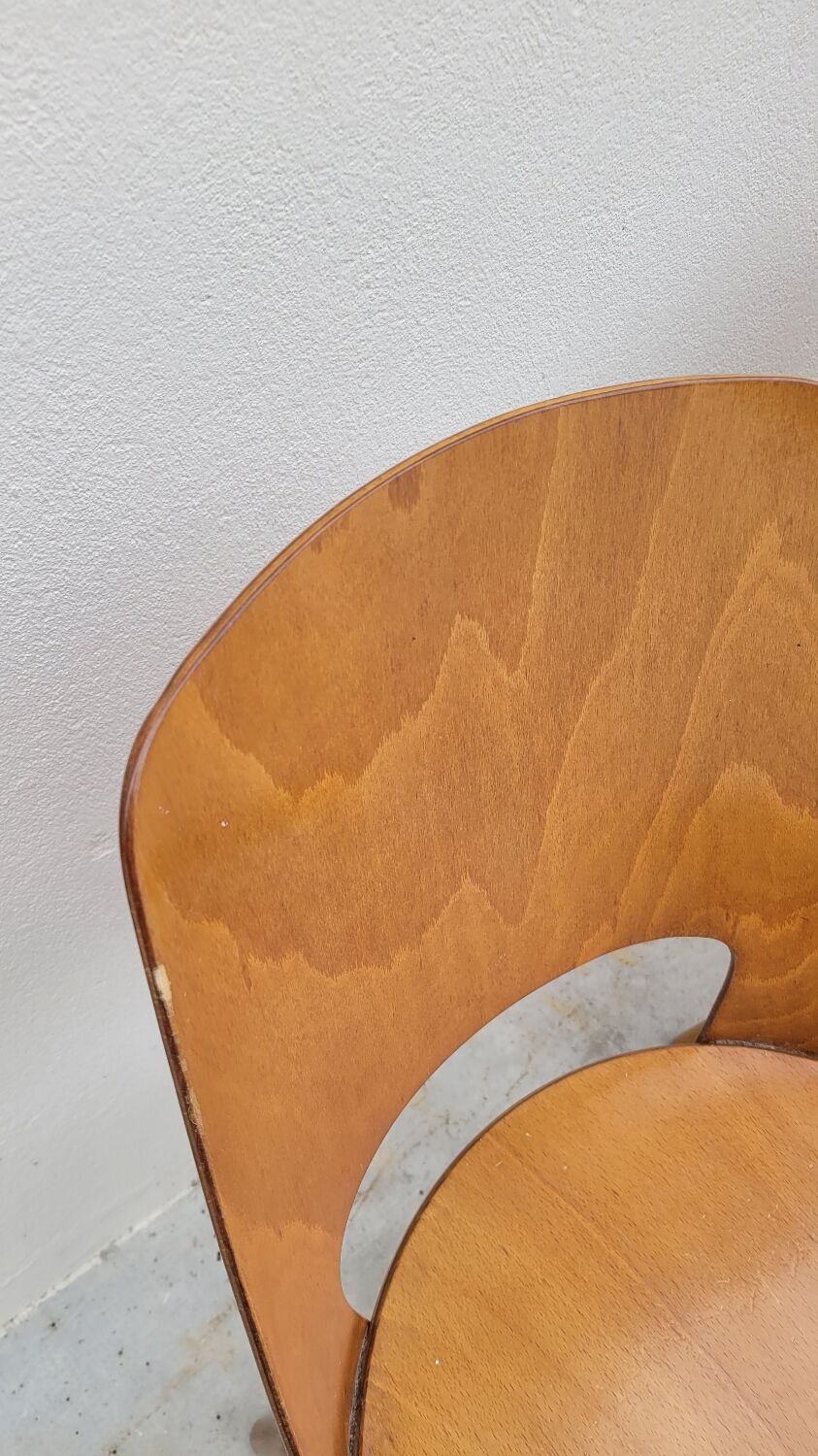 Series of 4 Baumann bistro chairs model Mondor 1950 vintage