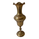 Gilded brass vase with engraved patterns (17 cm)