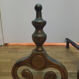 Pair of brass chenets