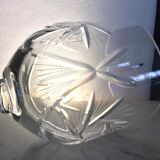 Set of 12 cut crystal wine glasses