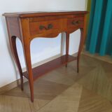 Cherry console with 2 drawers - Louis XV style - cherry wood