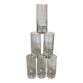 6 petits verres à shot bulle au pied style kosta boda