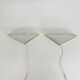 Set of Vintage Glass Wall Lamps with Gold Holder, 1970s
