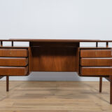 Bureau en teck autoportant du milieu du siècle, années 1960