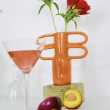 Vase méli-mélo allongé orange