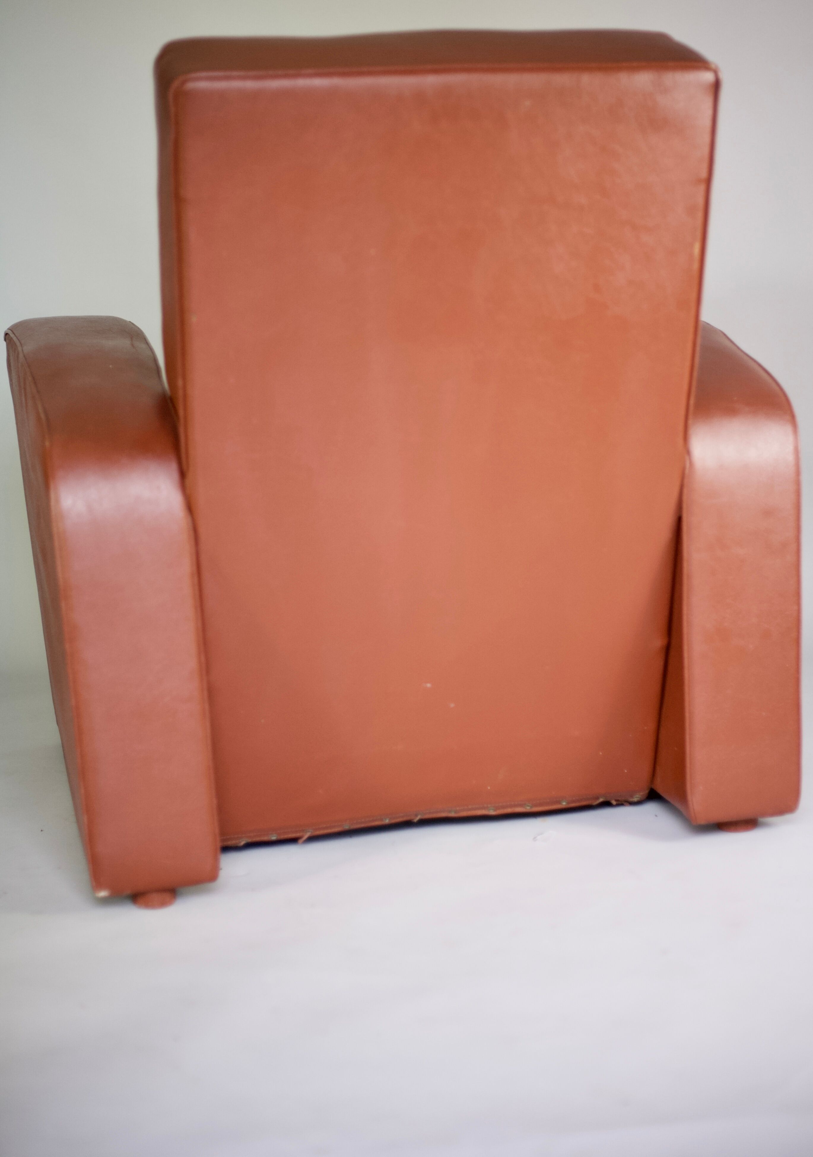 Armchair edited by Airborne, faux leather, France, circa 1950