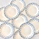 9 19th century ironstone dinner plates from Salins Petit Trianon