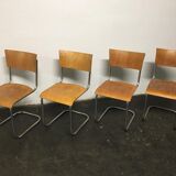 Set of 12 tubular steel chairs Mart Stam