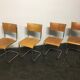 Set of 12 tubular steel chairs Mart Stam