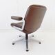 Martin Stoll brown leather office chair by Karl Dittert