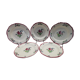 Set de 5 assiettes creuse ancienne en faïence de Gien motif "lorraine"