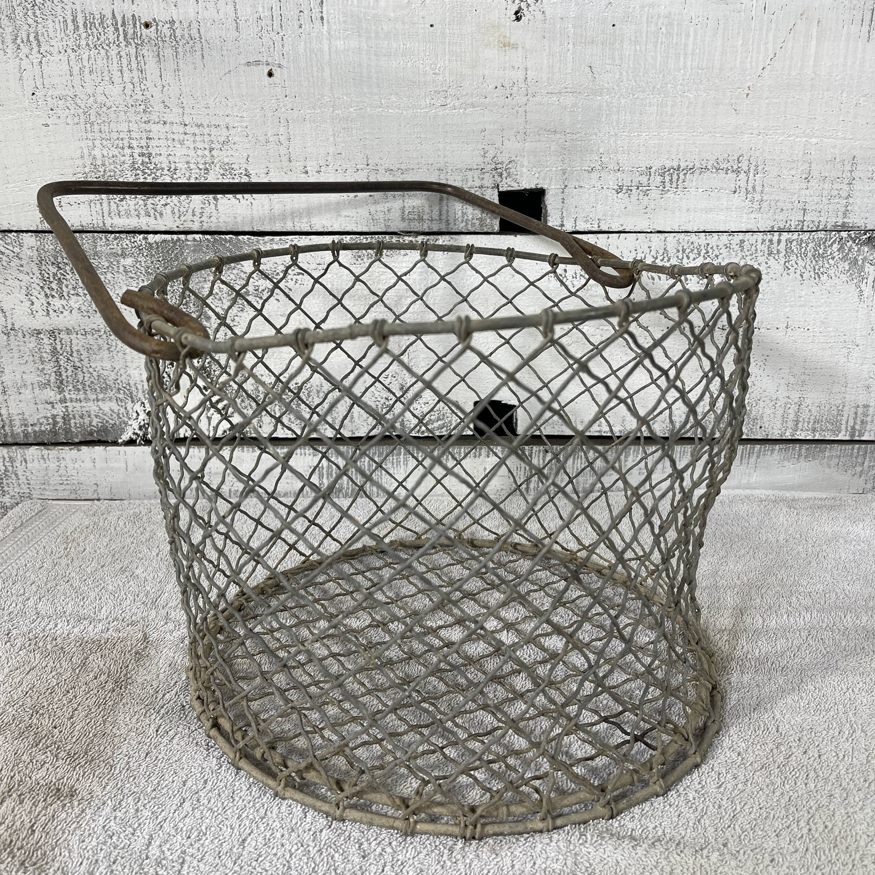 Round steel basket