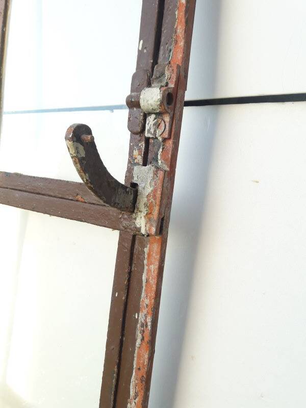 W84xH137.5 industrial curved metal glass frame window