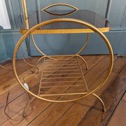 1950s reading lamp – Formica and gold metal
